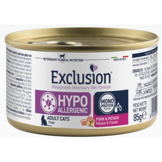   EXCLUSION CAT HYPOALLERGENIC MACSKAELEDEL PORK&POTATO 85GRAMM
