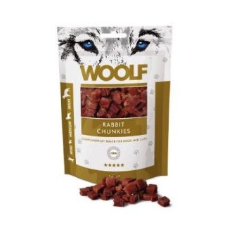   WOOLF RABBIT CHUNKIES TRÉNING SNACK JUTALOMFALAT NYULAS KOCKÁK 100G